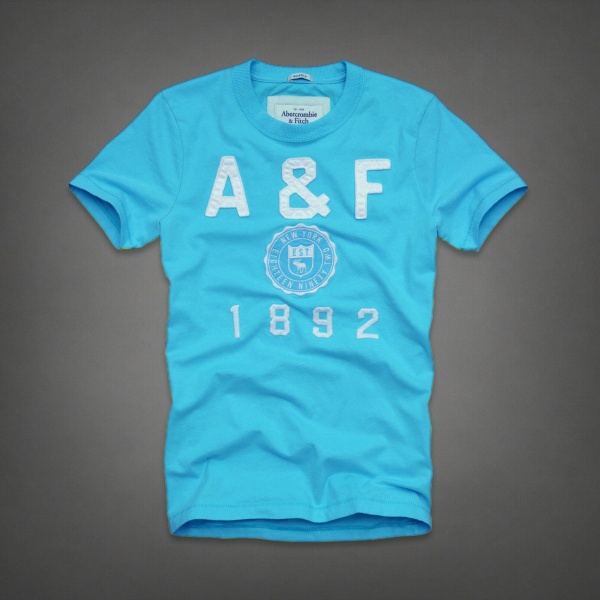 Abercrombie Fitch Hombres De Cuello Redondo Corto Remera AF5332